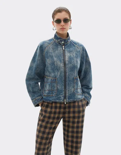 Ferrari Jacket In Needled And Washed Denim