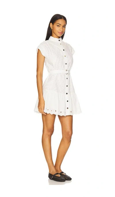 Karina Grimaldi Aruba Embroidered Dress In White