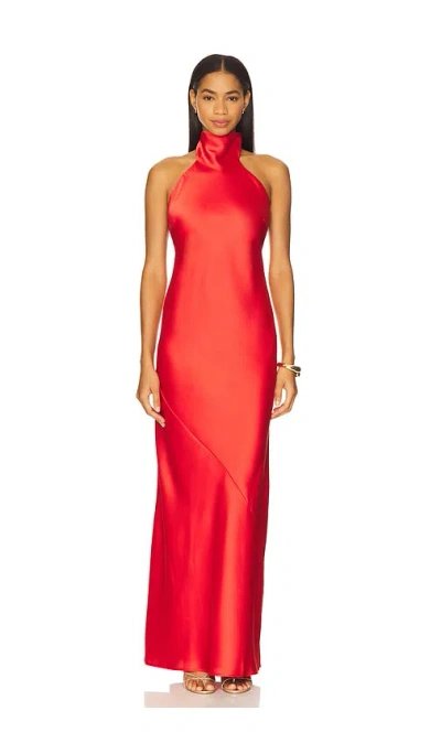 Show Me Your Mumu Lisa Maxi Dress In Red