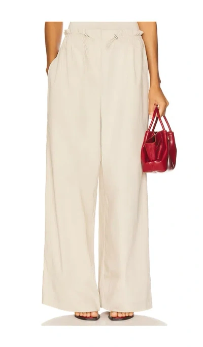 St Agni Petit Paperbag Waist Pants In Creme