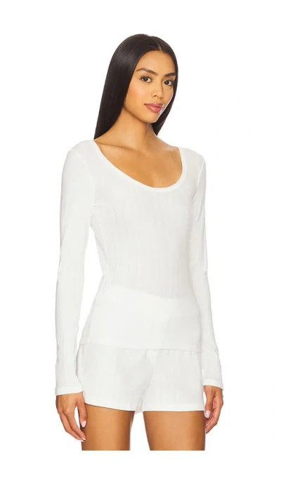 Vir Vita Maia Scoop Neck Pointelle Top