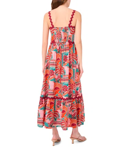 Msk Petite Sleeveless Square-neck Maxi Dress In Multi