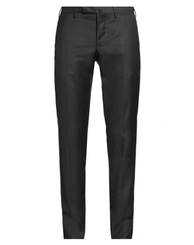 Incotex Man Pants Dark Brown Size 40 Wool In Black