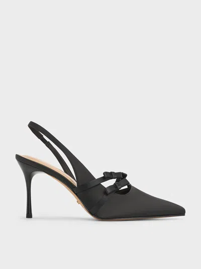 Charles & Keith - Jessy Recycled Polyester Bow Slingback Pumps