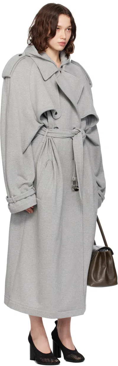 Marie Adam-leenaerdt Hoodie Tshirt Trench In Gray