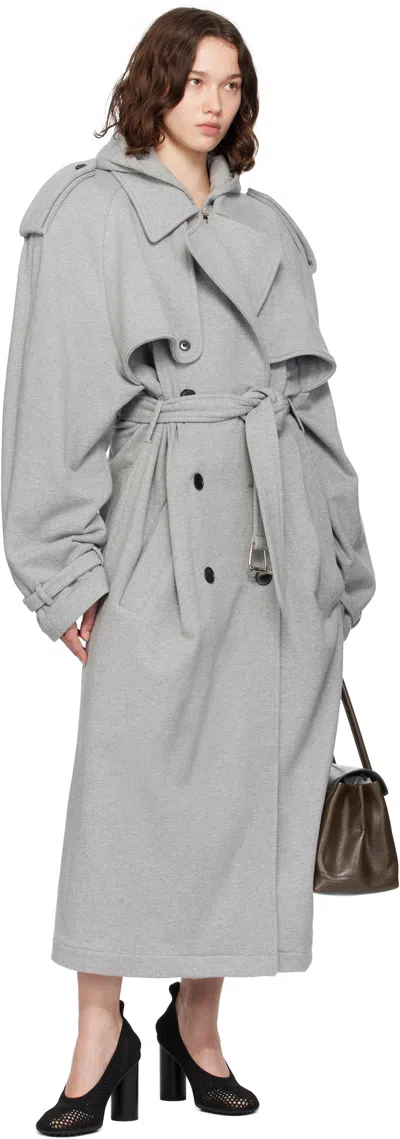 Marie Adam-leenaerdt Hoodie Tshirt Trench In Gray