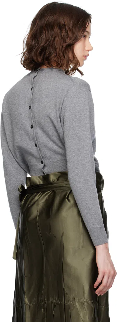 Marie Adam-leenaerdt Gray Trompe L'oeil Cardigan