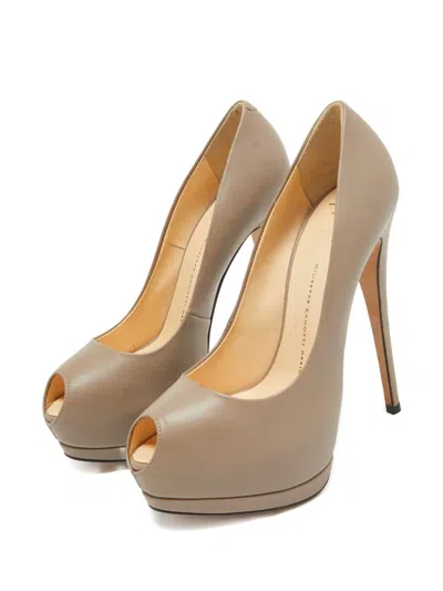 Pre-owned Giuseppe Zanotti Vintage  140mm Peep-toe Platform Pumps