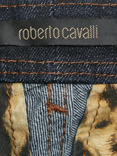 Pre-owned Roberto Cavalli Vintage 2007 Logo-detailed Jeans