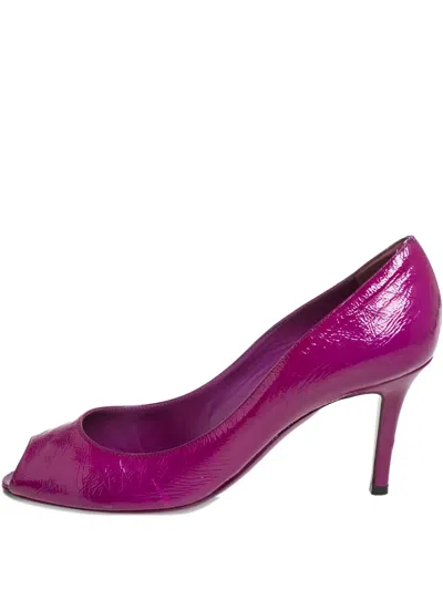 Pre-owned Sergio Rossi Vintage 2023  75mm Peep-toe Pumps In Purple