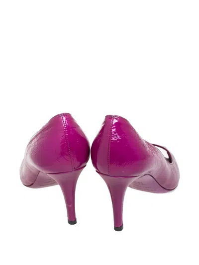 Pre-owned Sergio Rossi Vintage 2023  75mm Peep-toe Pumps In Purple