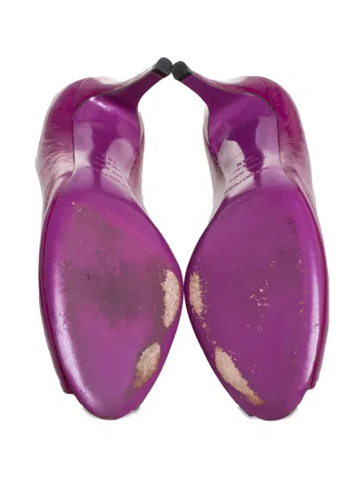 Pre-owned Sergio Rossi Vintage 2023  75mm Peep-toe Pumps In Purple