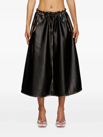 Diesel O-blivion Elasticated-waistband Midi Skirt