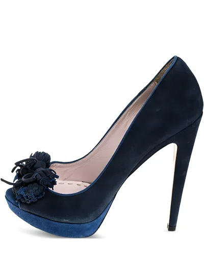 Pre-owned Miu Miu 2023 135mm Tassel Platform Pumps