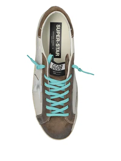 Golden Goose Super-star Distressed Sneakers In White