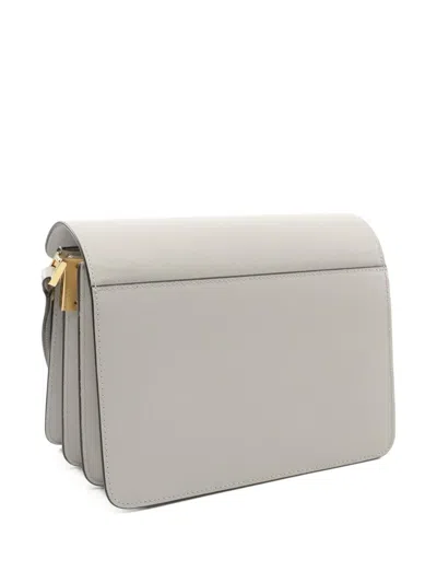 Pre-owned Marni 2010s Trunk Leather Shoulder Bag In Gray