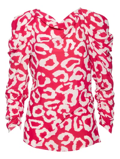 Pre-owned Isabel Marant Vintage 2023 Puff-sleeves Leopard Blouse