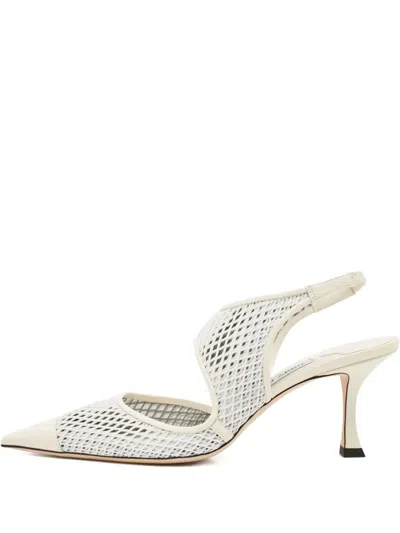 Pre-owned Jimmy Choo 100mm Mesh Slingback Pumps
