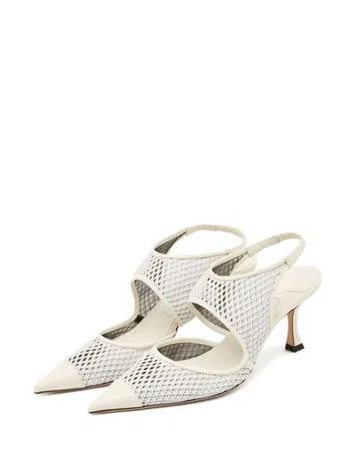 Pre-owned Jimmy Choo 100mm Mesh Slingback Pumps
