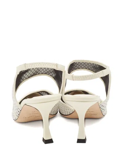 Pre-owned Jimmy Choo 100mm Mesh Slingback Pumps