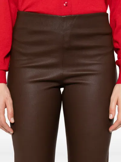 By Malene Birger Florentina Leather Trousers In Brown