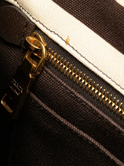 Pre-owned Prada 2013-2025 Small Canvas Stripes Canapa Logo Satchel
