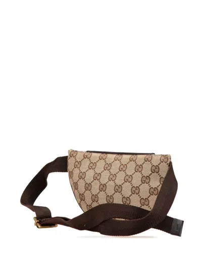 Pre-owned Gucci 2000-2015 Gg Canvas Belt Bag In Brown