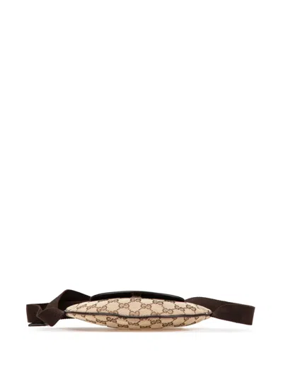 Pre-owned Gucci 2000-2015 Gg Canvas Belt Bag In Brown