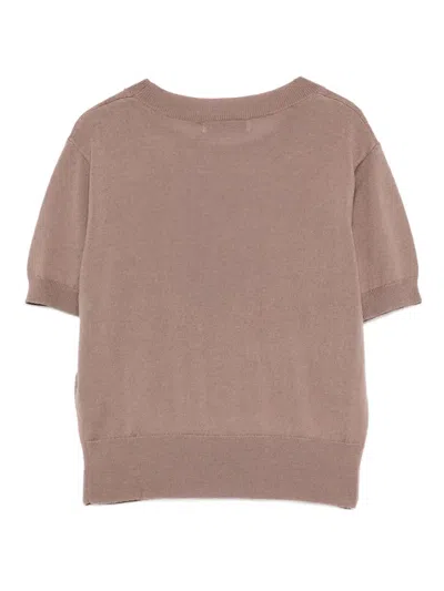 Iro Short-sleeve Wool Top In Neutral