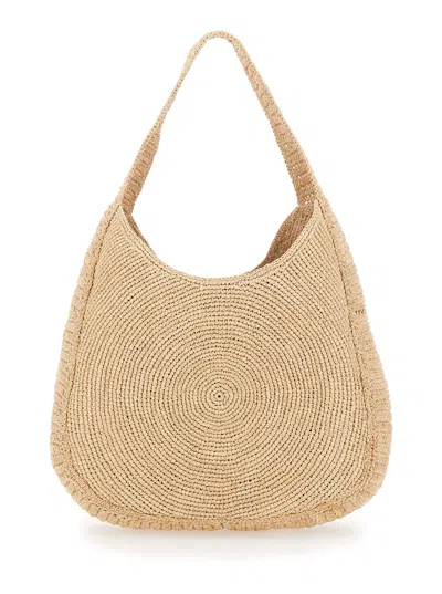 Stella Mccartney Logo Small Hobo Eco Crochet Raffia
