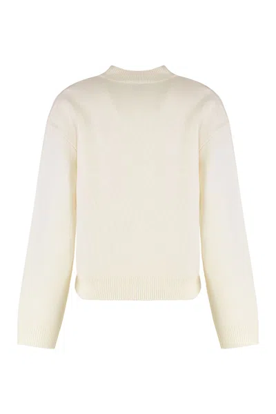 Apc Esther Virgin Wool Crew-neck Sweater In Neutral
