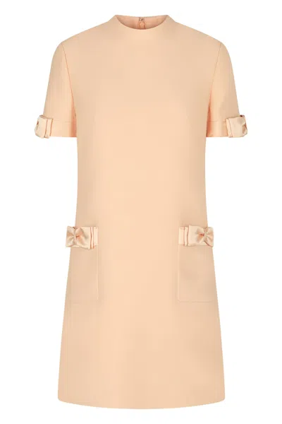 Valentino Garavani Crêpe Couture Dress In Brown