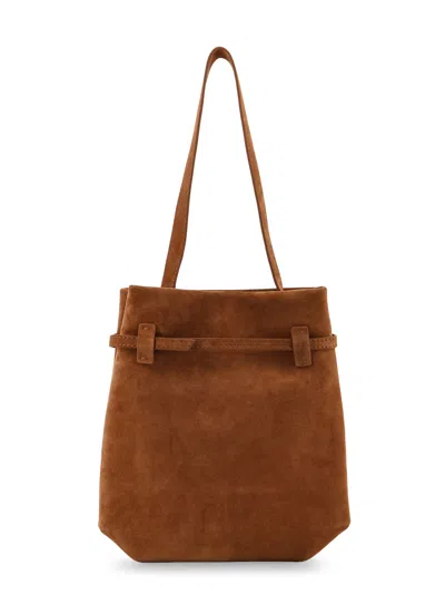 Manu Atelier Shoulder Bag Mini Tote Du Jour In Suede