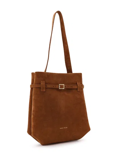 Manu Atelier Shoulder Bag Mini Tote Du Jour In Suede