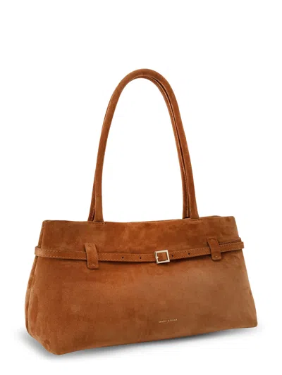 Manu Atelier Le Cambon East West Suede Shoulder Bag