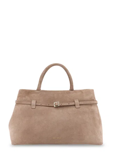 Manu Atelier Le Cambon 35 Suede Shoulder Bag