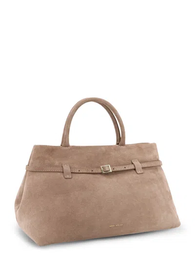 Manu Atelier Le Cambon 35 Suede Shoulder Bag
