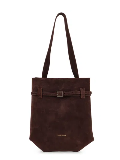 Manu Atelier Mini Tote Du Jour Suede Shoulder Bag