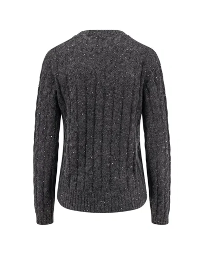Brunello Cucinelli Wool Blend Sweater With All-over Sequins