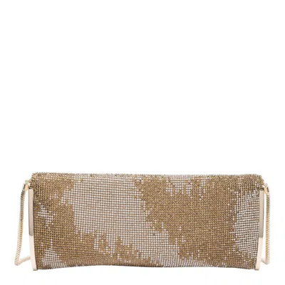 Benedetta Bruzziches Rectangular Rhinestone Chain Shoulder Bag