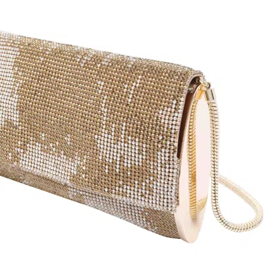 Benedetta Bruzziches Rectangular Rhinestone Chain Shoulder Bag