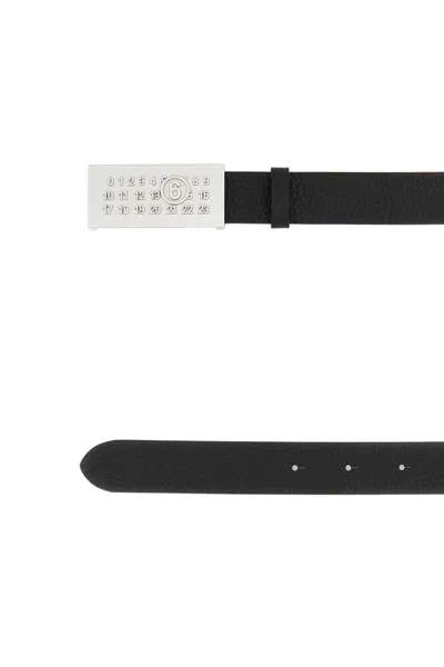 Mm6 Maison Margiela Mm6 By Maison Margiela Black Leather Belt In Black