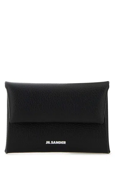 Jil Sander Envelope Coin Purse In Black