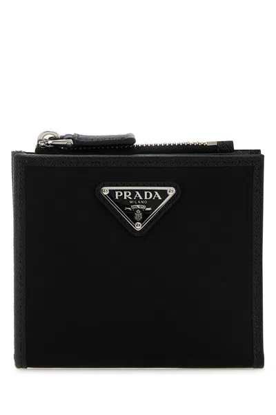 Prada Black Fabric Wallet