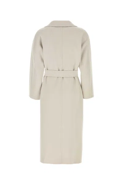 S Max Mara Chalk Wool Esturia Coat In Neutral