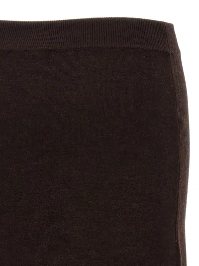 Victoria Beckham Wool Blend Button Detailing High Waist Skirt