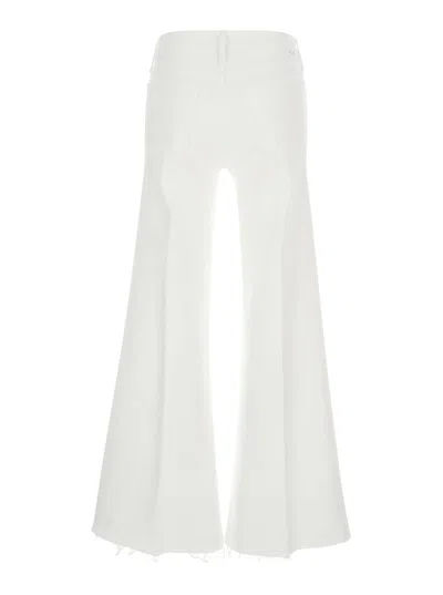 Mother White Cotton Denim Jeans In White