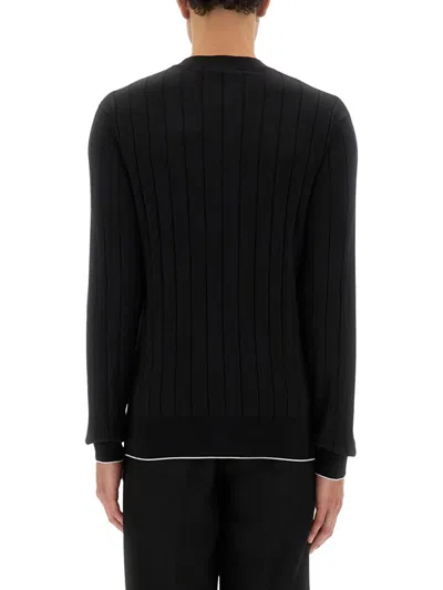 Balmain Silk And Cotton Knit In Black