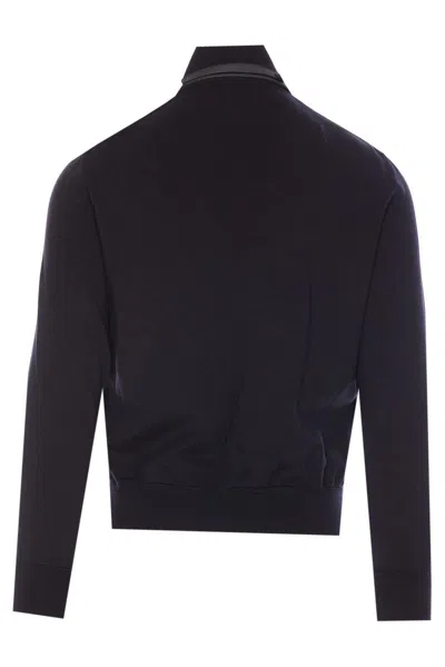 Tom Ford Contrast-color Paneled Jacket In Blue