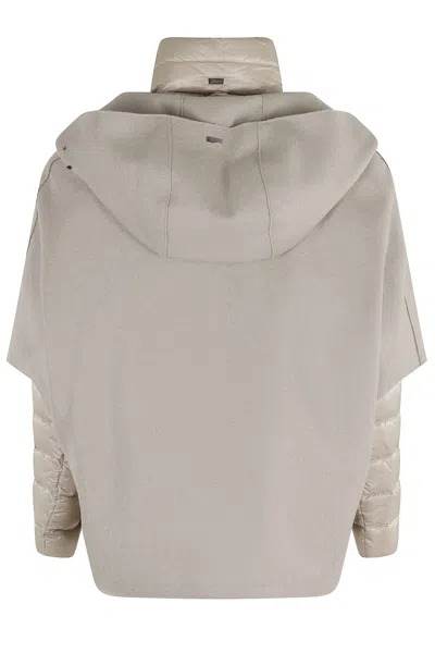 Herno Beige Nylon Down Jacket In Black